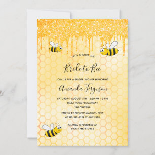 Glitterbruin tot bijengoud druppelt vrijgezellenfe kaart