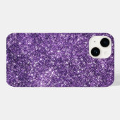 Glitterde Paarse Iphone-Hoesje Case-Mate iPhone Case (Achterkant (horizontaal))