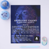 Glittered Model, Modelagentuur, Model Agent Flyer (Enkel)