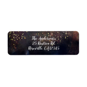 Glitterend Aquarel Aards Rustieke Moderne Glam Fee Etiket