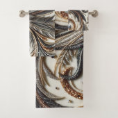 Glitterend bloemenpatroon met edelsteen bad handdoek (Insitu)