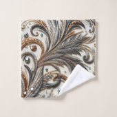 Glitterend bloemenpatroon met edelsteen bad handdoek (Wasdoekje)