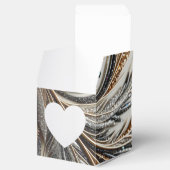 Glitterend bloemenpatroon met edelsteen bedankdoosjes (Geopend)