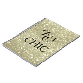 Glitterend gouden ZEER CHIC notitieboek (Linkerzijde)