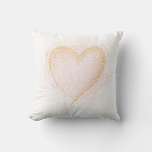 Glitterend Hart Worpkussen Kussen (Voorkant)
