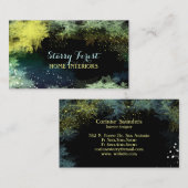 Glitterend interieurontwerp voor bossen visitekaartje (Voorkant / Achterkant)