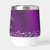 Glitterend kroonmonogram magenta (Achterkant)