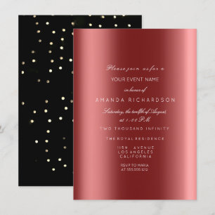 Glitterend Metaalachtig Goud Zwart Sepia Confetti  Kaart