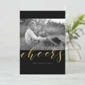 Glitterend Nieuwjaar Feestdagenkaart (Staand voorkant)