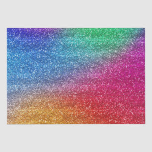 Glitterend regenboogradiënt glitters tissuepapier