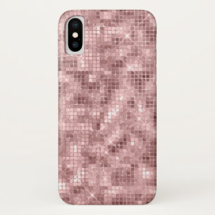 Glitterend Roze Goud Roze Luxe Glans iPhone X Hoesje