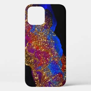 Glitterende Alcohol Inkt iPhone 12 Pro Hoesje