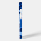 Glitterende Blauwe Camouflage Gepersonaliseerd Case-Mate iPhone Case (Achterkant / Links)
