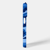 Glitterende Blauwe Camouflage Gepersonaliseerd Case-Mate iPhone Case (Achterkant / Rechts)