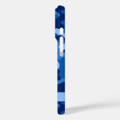 Glitterende Blauwe Camouflage Gepersonaliseerd Case-Mate iPhone Case (Achterkant / Links)