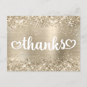 Glitterende Bleek Gouden Cute Harten Sweet 16 Beda Briefkaart