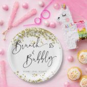 Glitterende brunch en bubbels  papieren bordje (Feest)