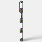 Glitterende caleidoscoopstippen op wit Case-Mate iPhone case (Achterkant / Links)