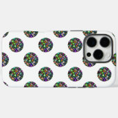 Glitterende caleidoscoopstippen op wit Case-Mate iPhone case (Achterkant (horizontaal))