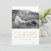 Glitterende Cheers Feestdagenkaart (Staand voorkant)
