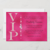 Glitterende diamanten Roze glitter VIP-feest Kaart (Voorkant)