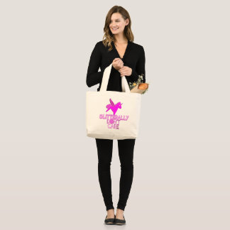 Glitterende eenhoorn glinster pegasus maakt het ni grote tote bag