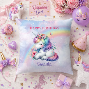 Glitterende Eenhoorn Pastel Magische Meisjes Verja Kussen