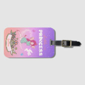 Glitterende Fee Prinses Aangepaste Naam Bagagelabel (Voorkant (horizontaal))