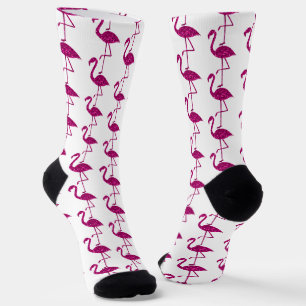 Glitterende flaming Roze glittersparels patroon Sokken
