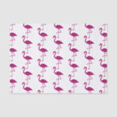 Glitterende flamingo Roze glanspatroon wit Tissuepapier (Voorkant)