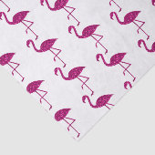 Glitterende flamingo Roze glanspatroon wit Tissuepapier (Detail)