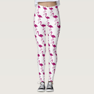 Glitterende flamingo Roze glitters patroon wit Leggings