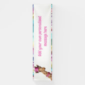 Glitterende giraffe spandoek (Verticaal)