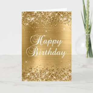 Glitterende Goud Folie 2 Gefeliciteerd Kaart
