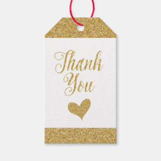 Glitterende Gouden Cadeaublaadjes - Dank Je met Ha Cadeaulabel