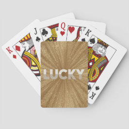 Glitterende Gouden Glitter Gelukskaartspel Pokerkaarten