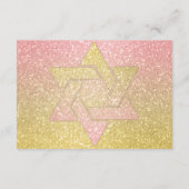 Glitterende Gradiënt Feestkaart Koraal Kaart (Achterkant)
