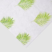 Glitterende groene palmbomen Tropische trouwfeeste Tissuepapier (Detail)