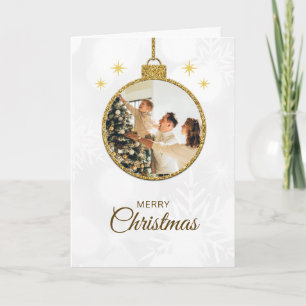 Glitterende kerst ornament kerst kaart