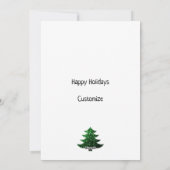 Glitterende Kerstboom met fel kerstfeest Aangepast Feestdagenkaart (Achterkant)