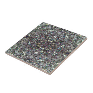 Glitterende kleurrijke zilveren mozaïek v4 - Manda Tegeltje