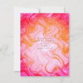 Glitterende Kroon Gradiënt Roze Perzik Uitnodiging (Achterkant)