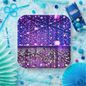 Glitterende lichten 9" papieren bordje (Feest)