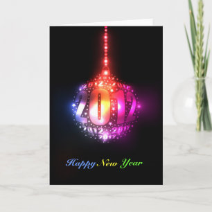Glitterende Nieuwjaars 2012 Ornament Ontwerp Feestdagen Kaart