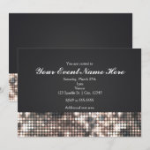 Glitterende pailletten Zwarte glamour bruiloft uit Kaart (Voorkant / Achterkant)