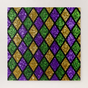 Glitterende paillettes diamanten, feestelijke acht legpuzzel