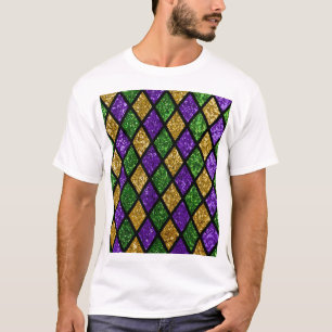 Glitterende paillettes diamanten, feestelijke acht t-shirt