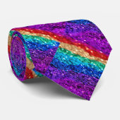 Glitterende Regenboog Stropdas (Opgerold)