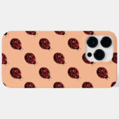 Glitterende rode vonken Lieveheersbeestje patroon Case-Mate iPhone Case (Achterkant (horizontaal))