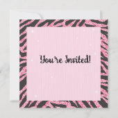 Glitterende Roller Skate Party Uitnodigingen met P (Achterkant)